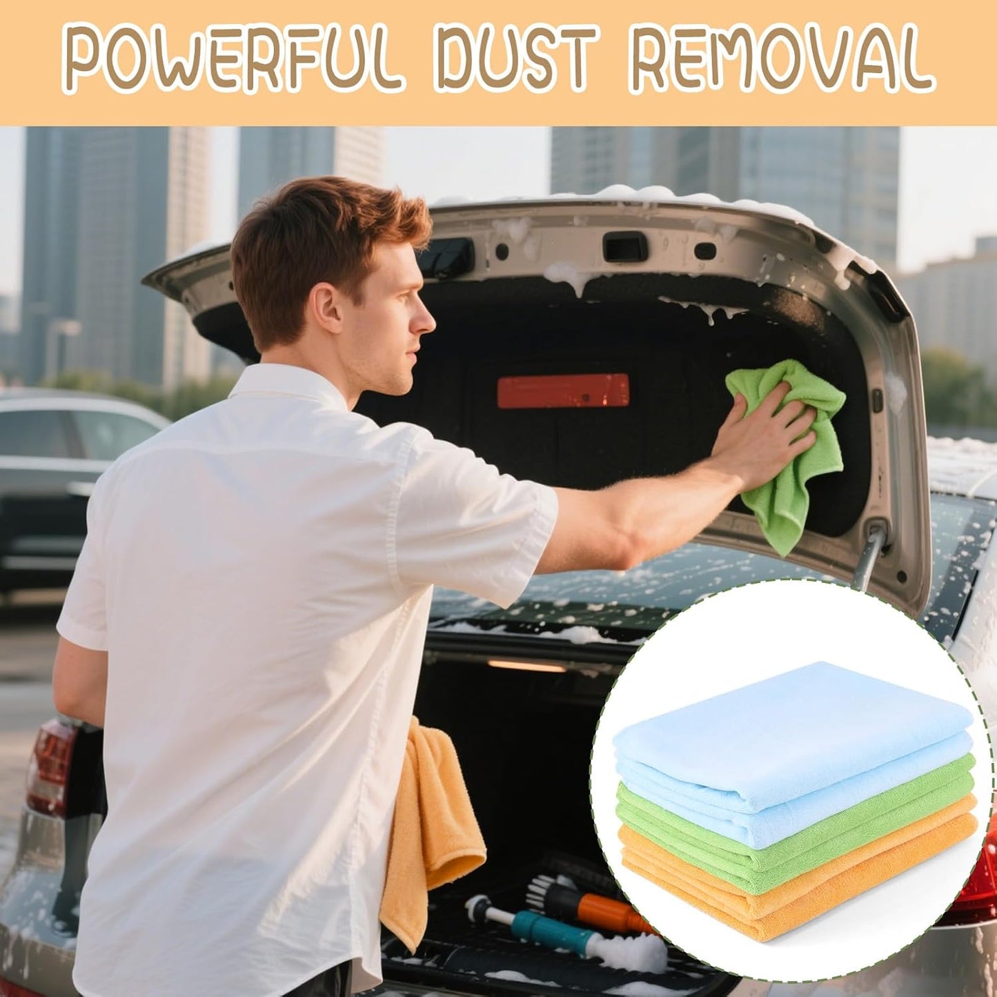 6 Pack Extra Large Microfiber Cleaning Cloths 20"x30", Lint-Free Reusable Towels for Home, Glass, Windows, Office, Kitchen, Bathroom – Mixed Color