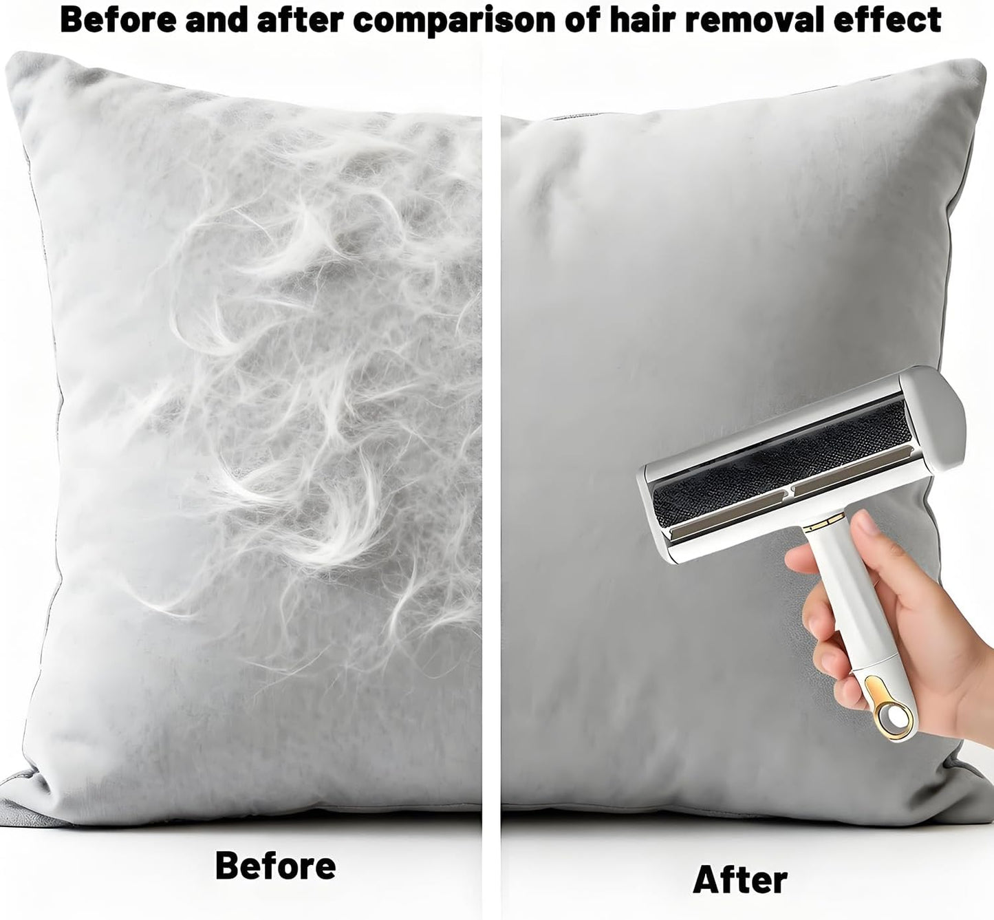 Pet Hair Remover Lint Roller - Washable Reusable, Static Adsorption for Cat Dog Hair Removal On Furniture, Sofas, Bedding, Carpets，Pet Hair Removal Tool，Dog Hair Remover，Lint Remover(White)