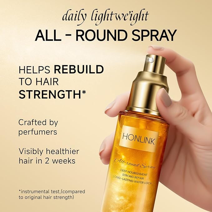 Argan Oil Multi-Purpose Hair Care Spray, Lightweight Leave-In Treatment with Vitamin E, Perfume Scent, Paraben & Sulfate Free, 3.04 Fl Oz