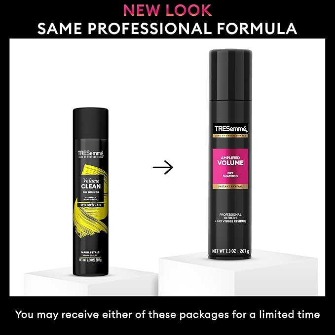 TRESemmé Dry Shampoo Spray, Volume Clean 6-Pack – Paraben-Free & Sulfate-Free Shampoo for Volumizing Fine Hair, Scented, 7.3 Oz Ea