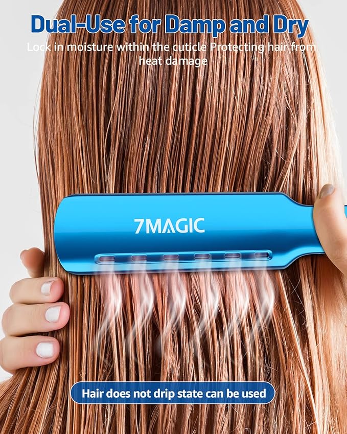 Nano Titanium 1.7" Wide Flat Iron for All Hair - Straightener with 5 Temps and Dual Voltage