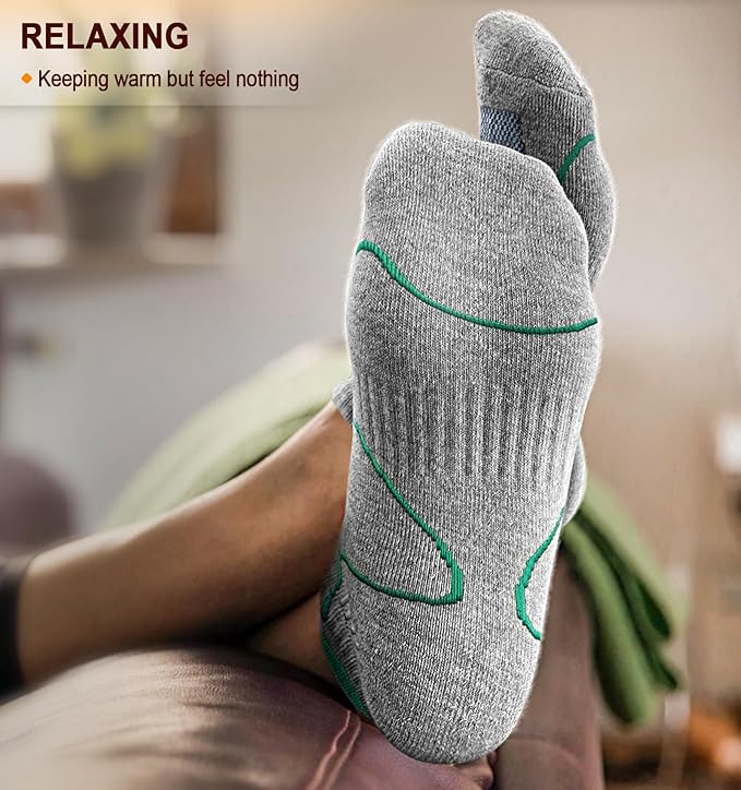 BULLIANT Men Running Socks 6Pairs-Ankle Athletic Socks Wicking Cushioned for Men Walking-Arch Compression Support