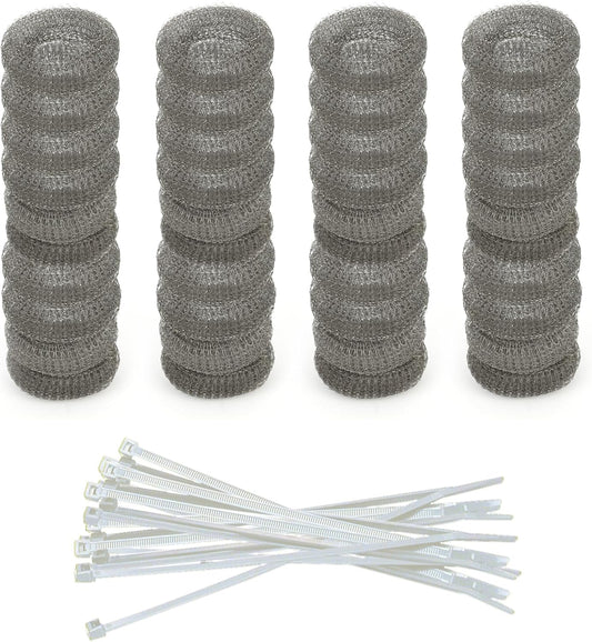 Washing Machine Lint Trap – Stainless Steel Hose Filter, Mesh Drain Catcher, Washer Sock Lint Remover, Rust-Free Snare Laundry Filter with Nylon Cable Ties, 29cmx6.5cm – 40-Pack