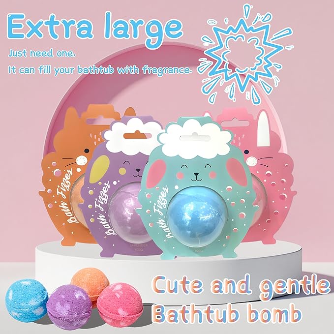 Bath Bombs for Women Gift Set,Handmade SPA Bubble Bath for Relaxing,Gift for Her/Him, Women, Girls, Wife, Mother,Lavender and Grapefruit Fragrance（2pack）