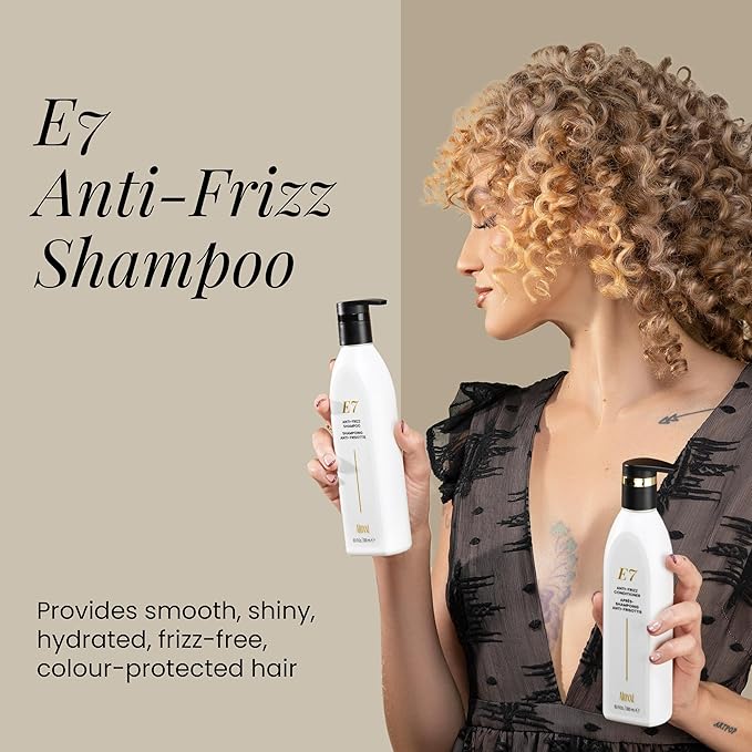 ALOXXI E7 Anti-Frizz Shampoo for Color-Treated Dry Damaged Hair Moisturizing & Strengthening with Cleansing Oils & Antioxidants, 10.1 Fl Oz