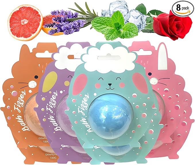 Bath Bombs for Women Gift Set,Handmade SPA Bubble Bath for Relaxing,Gift for Her/Him, Women, Girls, Wife, Mother,Four Styles and Four Fragrance（8pack）