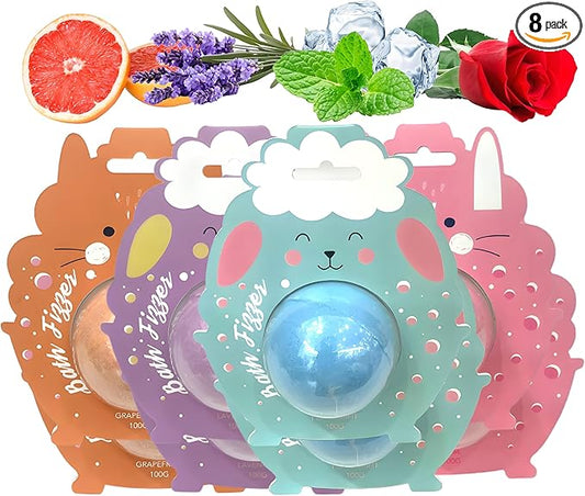 Bath Bombs for Women Gift Set,Handmade SPA Bubble Bath for Relaxing,Gift for Her/Him, Women, Girls, Wife, Mother,Four Styles and Four Fragrance（8pack）