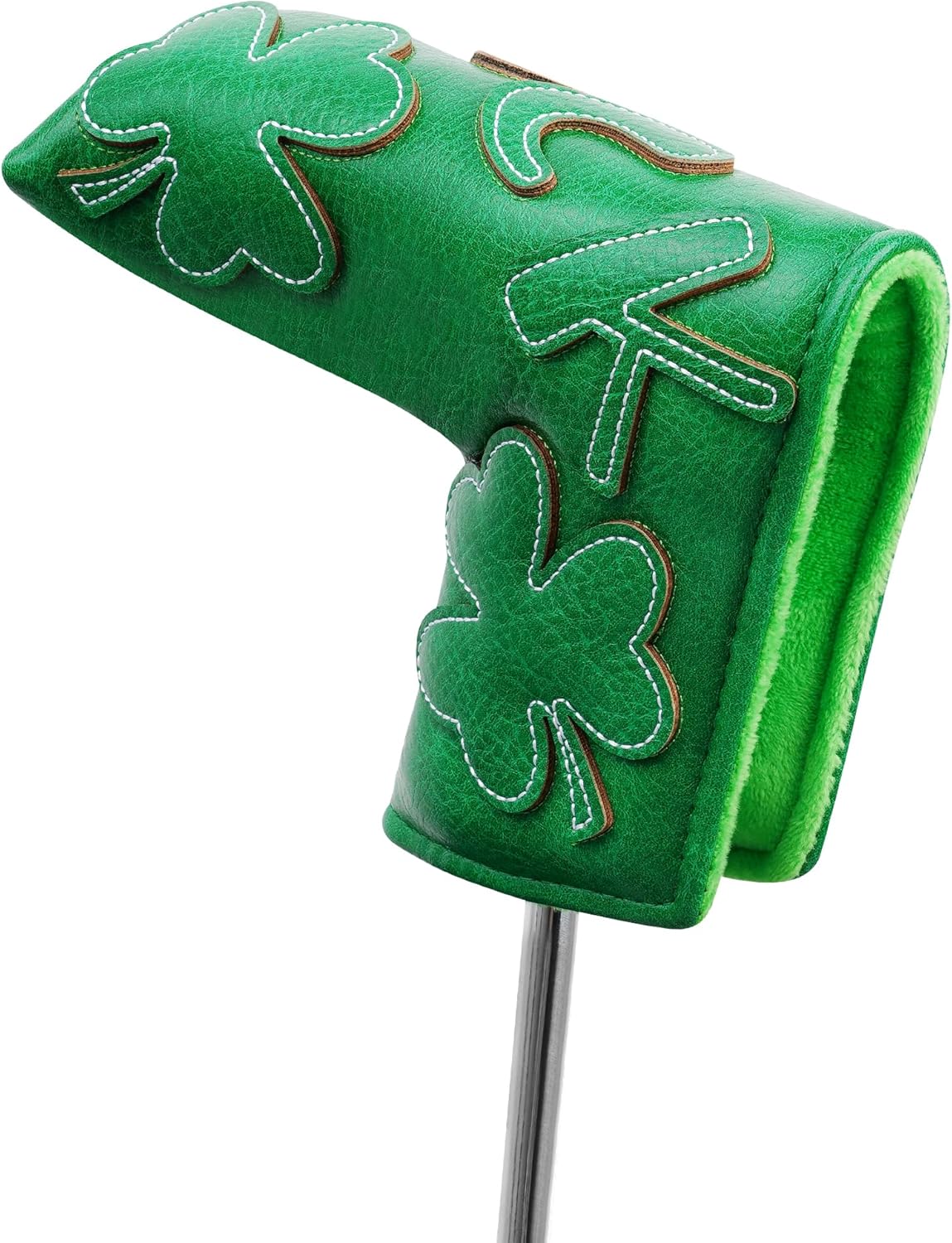 Golf Headcovers Golf Club Head Covers Four Leaf Clover Good Luck Charm - Clover Style Premium Leather Driver Fairway(FW) Wood Hybrid(UT) with Number Tags