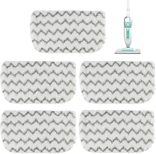 Sgizoku S1000 S2001 Steam Mop Replacement Pads for Shark Steam Mop S1000 S1000A S1000C S1000WM S10001C S1200 & S2001 SteamSpot Steam Mop - Dirt Grip, Washable & Reusable for All Floor Clean - 5Pack
