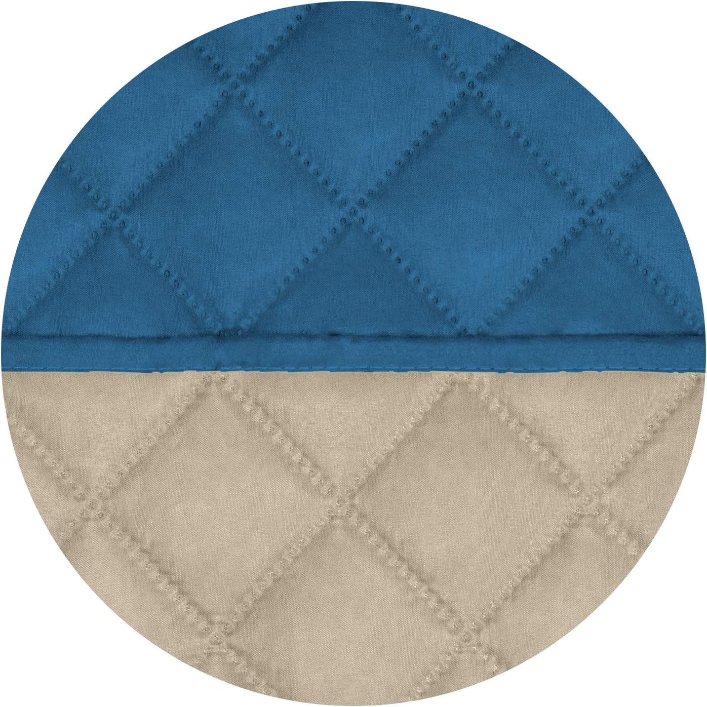 PureFit Reversible Quilted Sofa Cover, Water Resistant Medium Slipcover Furniture Protector, Washable Couch Cover with Non Slip Foam and Elastic Straps for Kids, Pets (Loveseat, Peacock Blue/Beige)