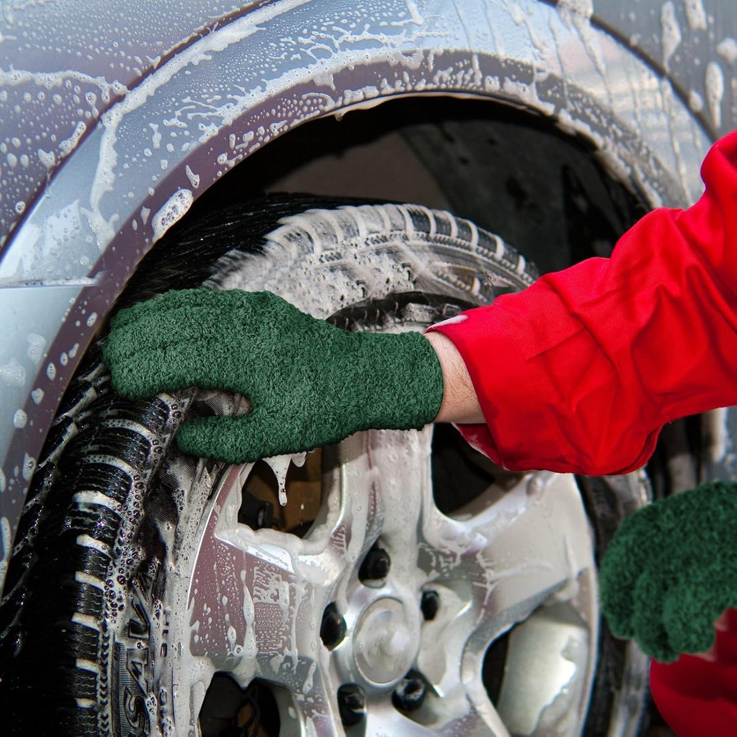 Patelai 3 Pairs Microfiber Plant Dusting Gloves Leaf Cleaning Gloves for Indoor Plants, Blinds, Furniture, House(Medium,Brown, Dark Green, Dark Red)