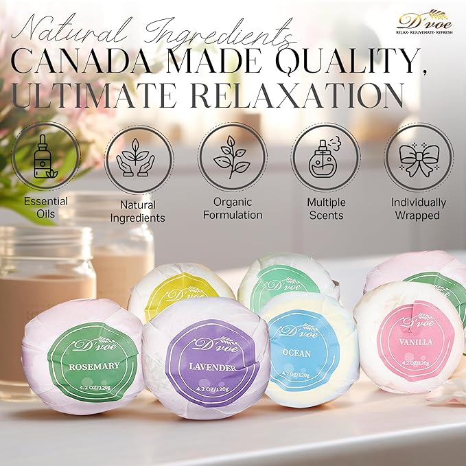 Bath Bombs Gift Set, XXL 4.2oz 12Pcs. All Natural Handmade Bathbombs With Organic Essential oils, Moisturizing Shea Butter/ Bath Salts for Relaxation/ Stress Relief .Great for any Occasions