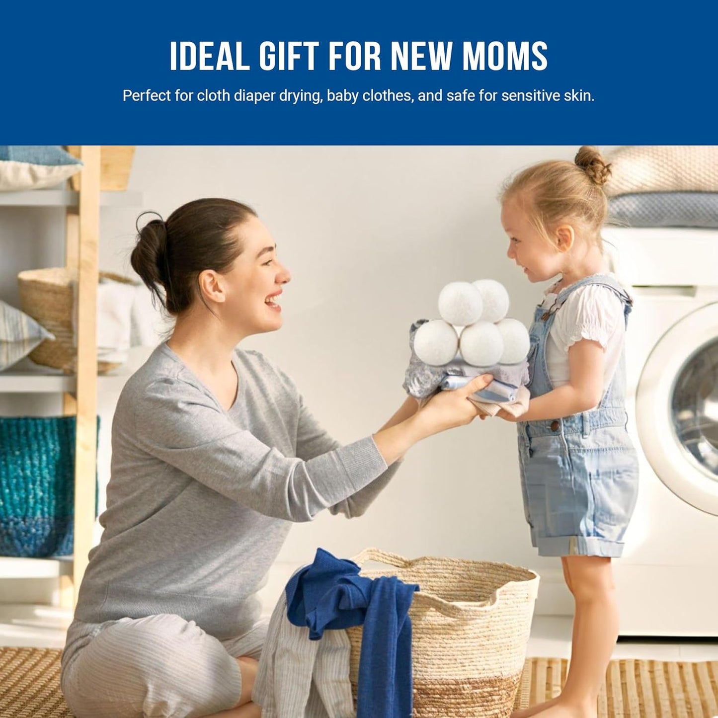 Ezhippie Quality Wool Dryer Balls - 12 XL Pack - 1000+ Loads - Pure Organic Wool - Reusable Natural Fabric Softener Perfect with Essential Oils, Reduce Clothing Static and Wrinkles