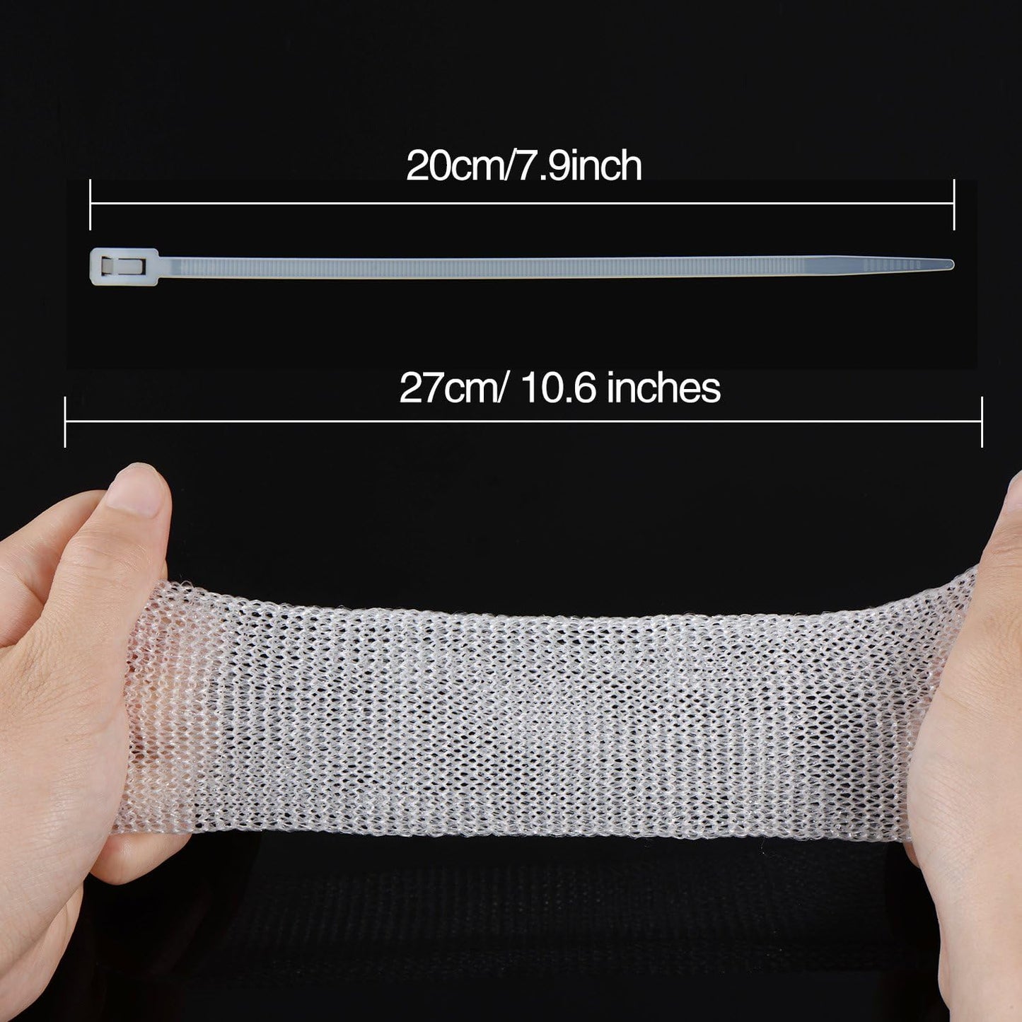 eBoot 15 Pieces Lint Traps Lint Snare Washing Machine Mesh Washer Laundry Hose Filter with 15 Pieces Cable Ties