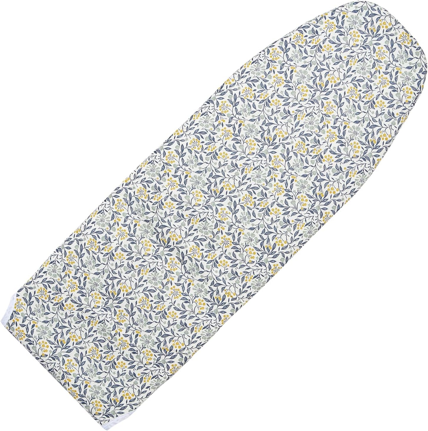 Seiritex Over The Door Ironing Board Cover 14 x 42 inch, Thick Padding and Heat Reflective with Hook and Loop Fasteners, 3 Layers Iron Board Cover (Flora)