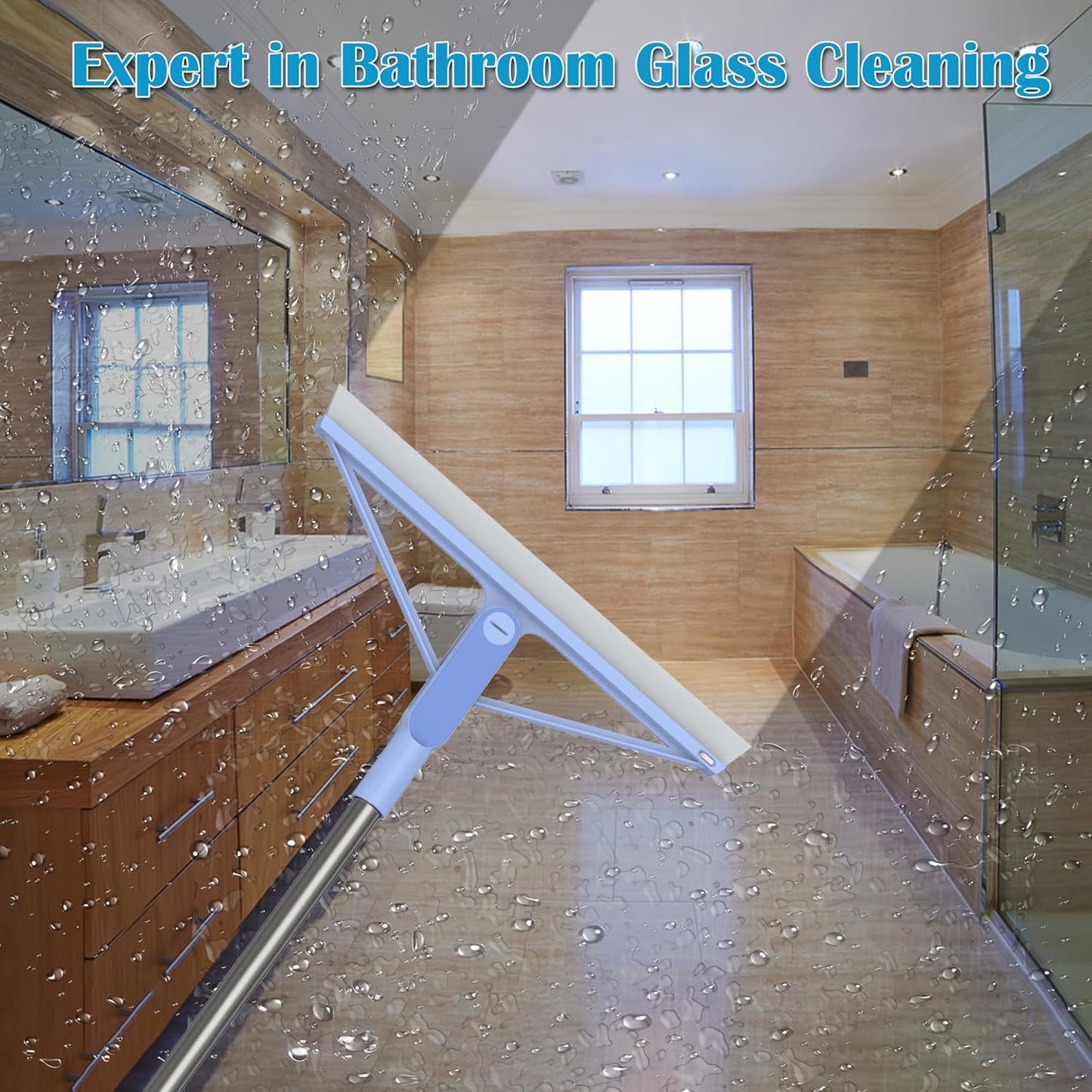 KOLLIEE 61" Replacement Rubber Squeegee Broom Blade 2 Pcs Window Squeegee Blade Cleaning Supplies