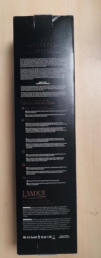 Hair Dryer Brush Blow Out Brush - Hot Air Styler and Volumizer for Smooth, Frizz-Free Results - 60mm Oval Barrel HairDryer for Salon Blowout & Dry Quickly - One-Step Drying Volumizing Straightening