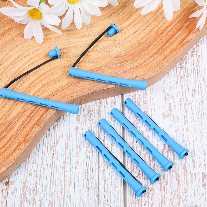 60Pcs Perm Rods, Perm Rods for Short Hair, Hairs Rollers for Women Plastic Cold Curling Rod Wave Hairing Roller with Clip, Perms Papers Heatless for Natural Hair Long Short Hairing Styling Tool