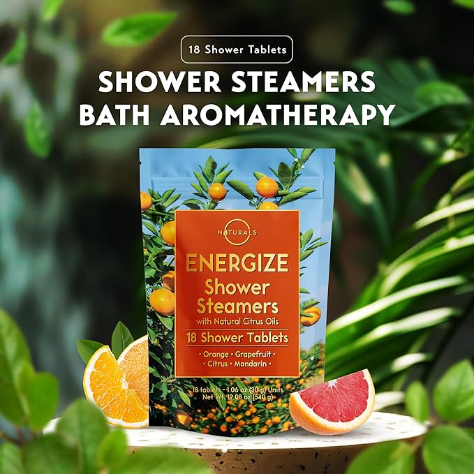 Shower Steamers Aromatherapy - Birthday Gifts for Women - Shower Bombs Aromatherapy, Spa Day Essentials, Relaxation Spa Gifts - Self Care Unique Gifts for Women and Men (Citrus 18 Count)