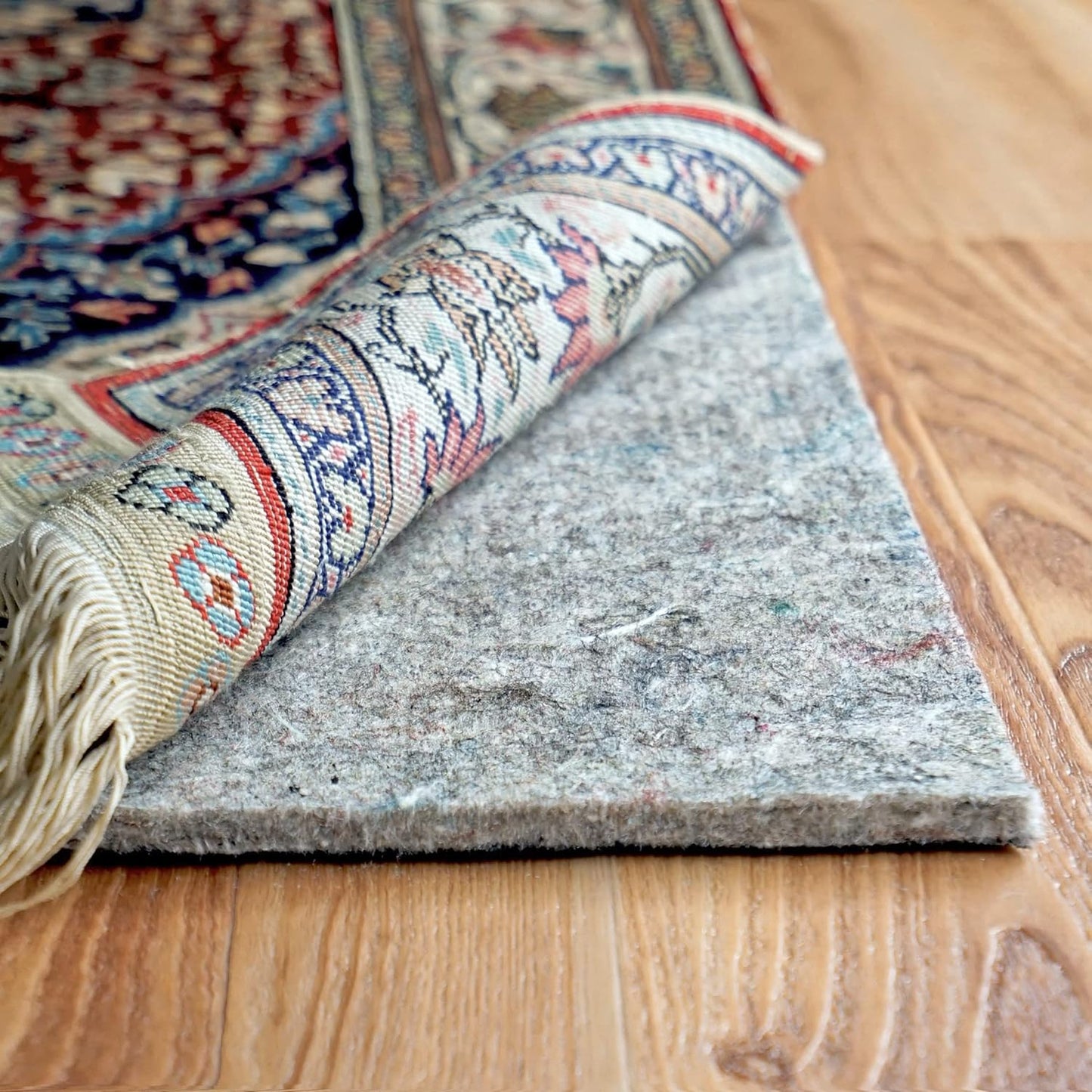 RUGPADUSA - Dual Surface - 9'10" x 12'10" - 1/4" Thick - Felt + Rubber - Non-Slip Backing Rug Pad - Safe for All Floors