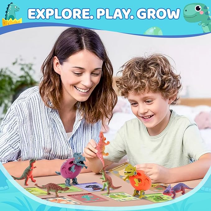 Bath Bombs for Kids with Surprise Toys Inside - 16 Pack Organic Dinosaur Bath Bombs Gift Set, Dinosaur Toys for Kid 3 4 5 6 7 8 9 Years, Bubble Bath Toys, Christmas Gifts, Stocking Stuffers for Kids