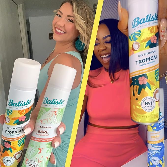 Batiste Tropical Dry Shampoo, Waterless Shampoo, 3.81oz 3 pack