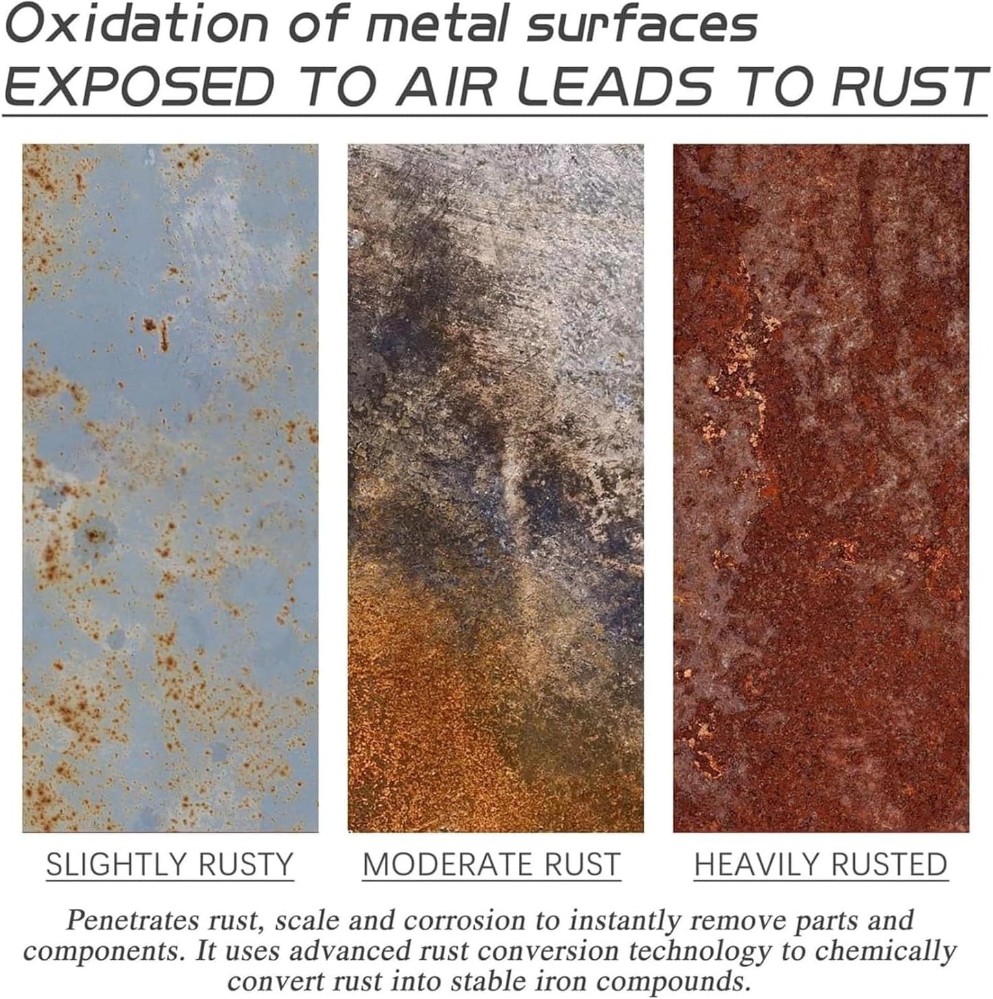 3 Pcs Nexa Rust Remover Spray, 2025 Upgrade Rust Remover for Metal, Car Scratch Remover, Iron Stain Cleaner for Multiple Surfaces,for Heavy Duty Rust Dissolver for Metal, Tools, Cars, Chains