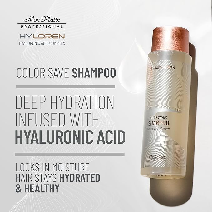 HYLOREN Color Save Hair Shampoo with Hyaluronic Acid for Color Treated Hair, Shampoo for Damaged hair, SLS/SLES Free, Hydrating Shampoo, To Prevent Color Fading, 30ml