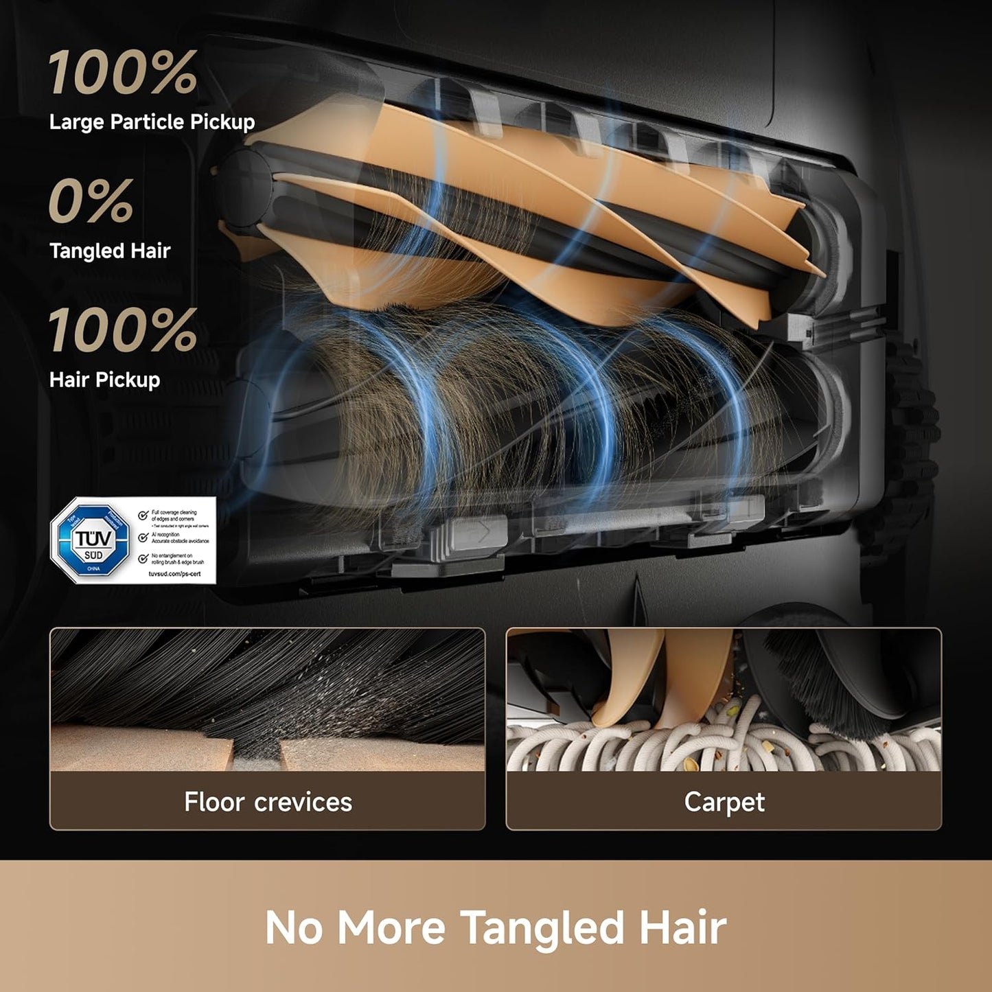 DREAME X50 Ultra Complete Robot Vacuum and Mop with Auto-Empty and Mop Self-Cleaning, 20,000Pa Suction, Obstacle Avoidance and 360° Navigation, Corner to Edge Deep Cleaning, Detangling Brush (White)