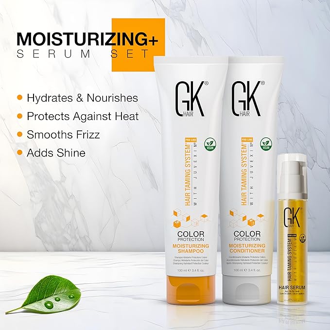 Sulphate Free Moisturizing Shampoo and Conditioner with Serum Set for Color Protection and After Keratin Treatment Nourishes Cleansing Dry to Normal Paraben-Free Men and Women - Salon Quality