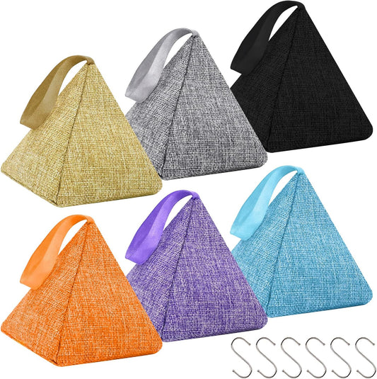 Charcoal Air Purifying Bags 6 Pack×200g Bamboo Charcoal Bags Odor Absorber, for Car Air Fresheners, Odor Eliminator for Home，Shoe Deodorizer - Colorful-Activated Charcoal Odor Absorbers