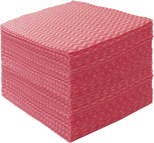 JEBBLAS Reusable Cleaning Cloths Handi Wipes Reusable Cloths Dry Cleaning Cloths Dish Towel Dish Cloths Handy Cleaning Wipes,Pack of 100, Red