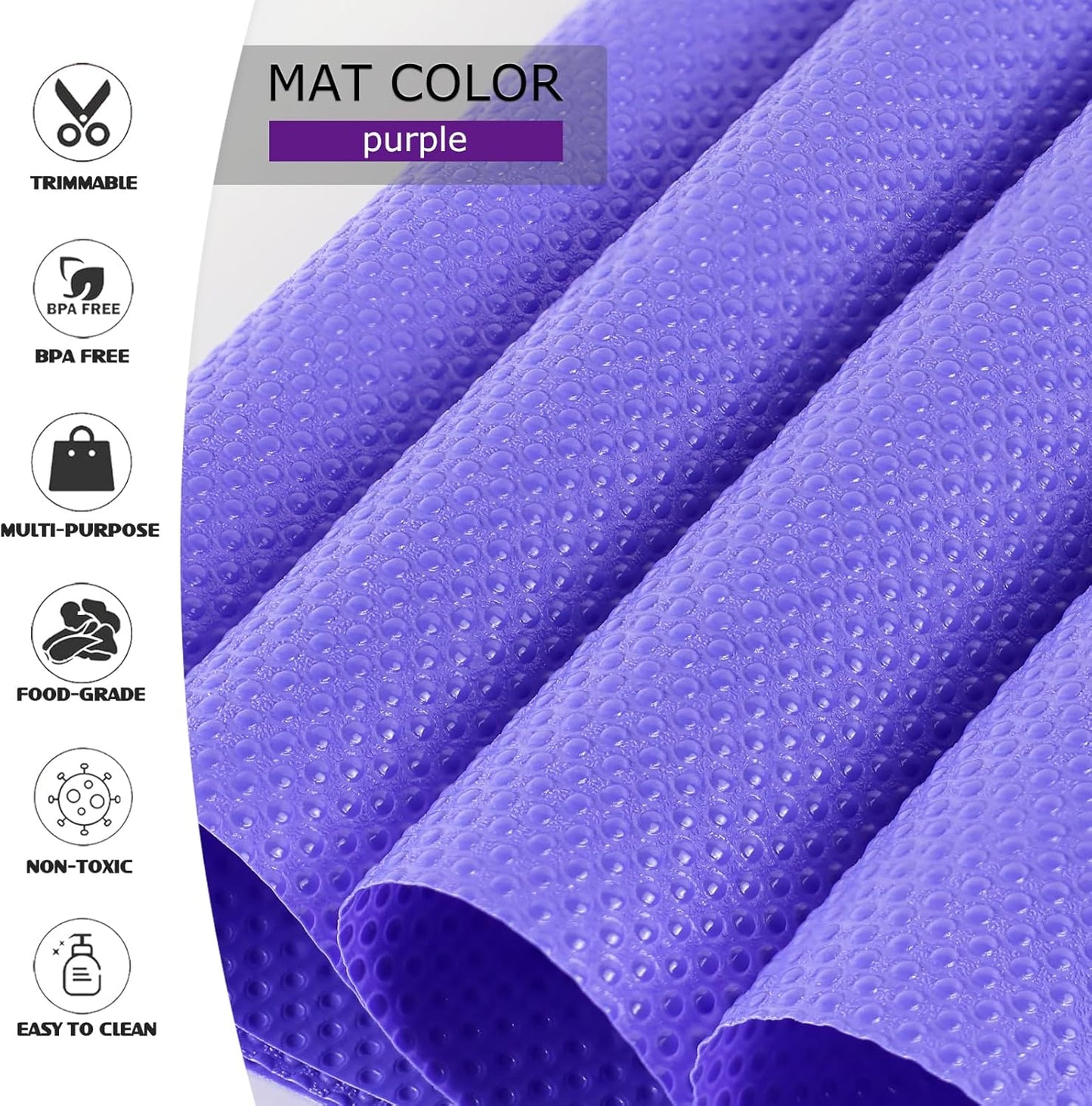 Daixer 20Pcs Refrigerator Liners, Washable Fridge Liner Shelf Mats Refrigerator Pads for Cupboard Cabinet Drawer Home Kitchen Accessories Organization (Purple)