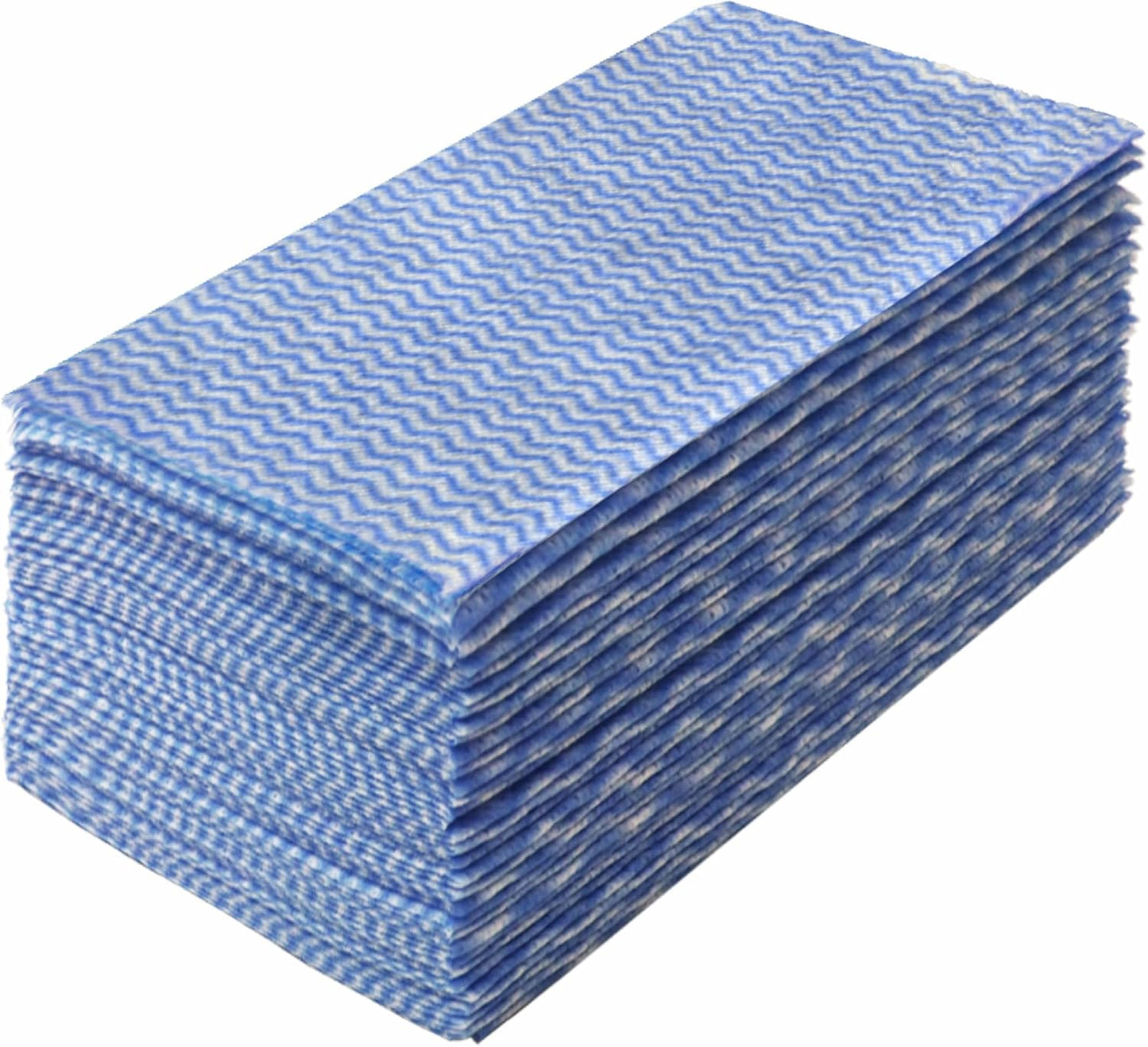 Disposable Dish Cloths Disposable Cleaning Towels Heavy Duty Reusable Cleaning Cloths Dish Rags for Kitchen,11.8 x 21 inches - 50 Counts/Pack,Blue