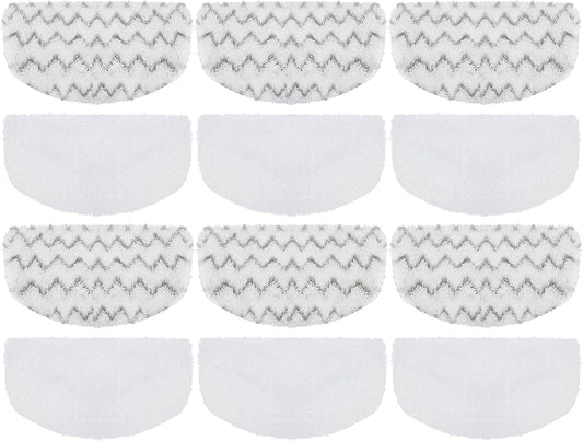 12 Pack Steam Mop Replacement Pads Compatible with Bissell Powerfresh Steam Mop 1940 1806 1544 2075 2685A 2181 2814 Series, Model 1940A 1940W 19405 2075A 2685A 5938, Microfiber Washable, Reusable