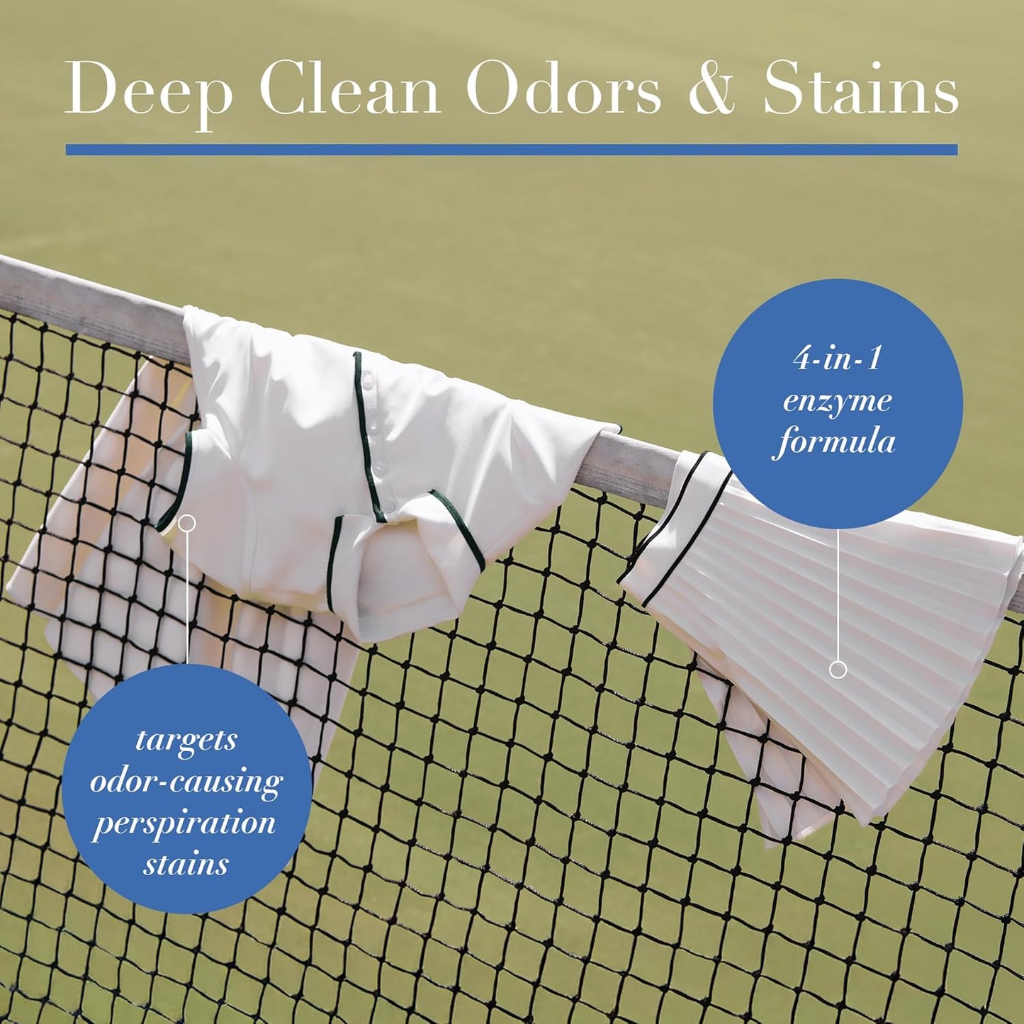 The Laundress Activewear Laundry Detergent, 32 Oz, Marine Fragrance, 4-in-1 Enzyme Blend for Workout Performance Fabrics, Fights Sweat Odors & Stains, USDA Certified Biobased Product (90%)