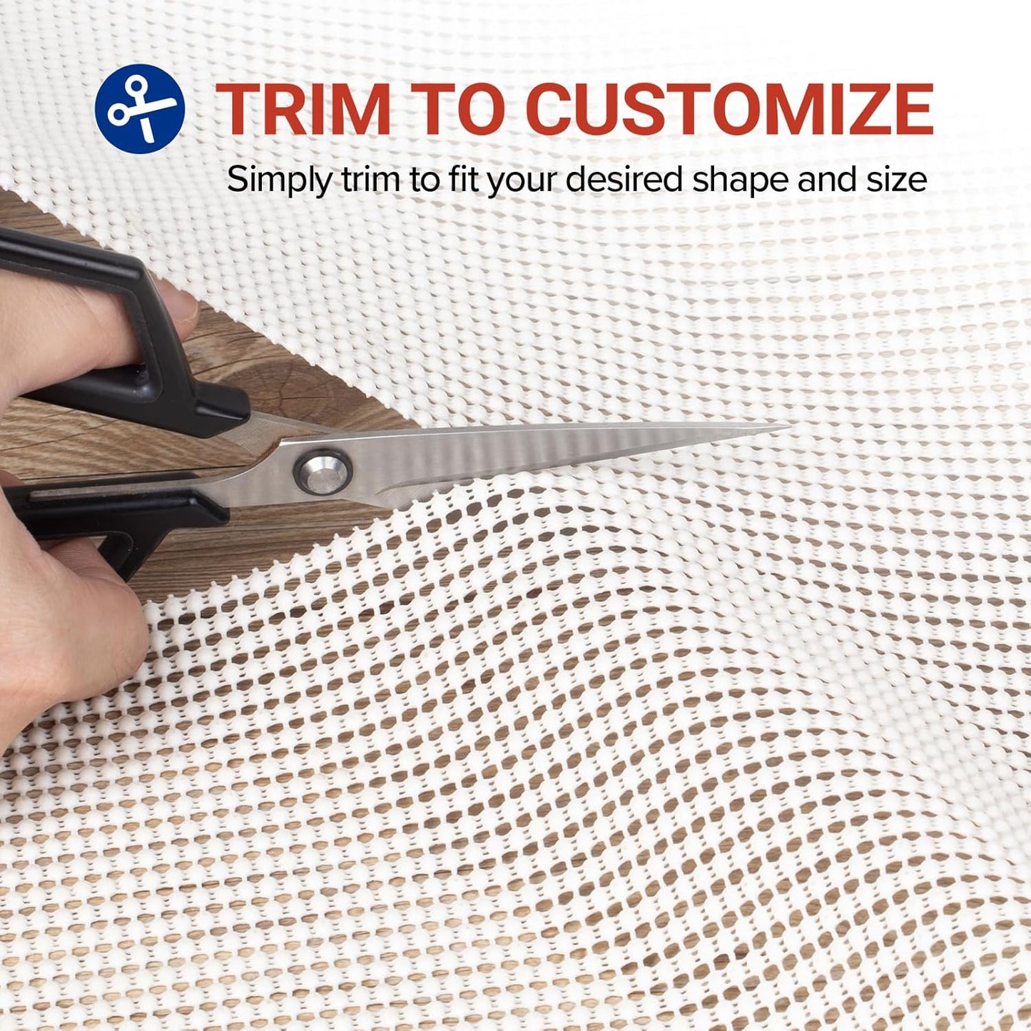 Non-Slip Rug Pad Gripper Round 8 Feet, Anti Skid Mat for Under Area Rugs, Keeps Rugs in Position and Safe, Thick Cushioned Carpet Pad for Hardwood Floors Protection