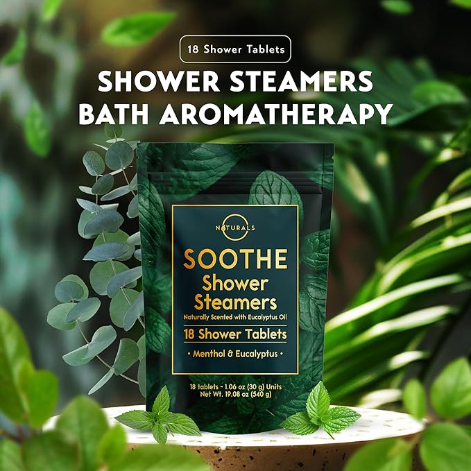 Shower Steamers Aromatherapy - Birthday Gifts for Women - Shower Bombs Aromatherapy, Spa Day Essentials, Relaxation Spa Gifts - Self Care Unique Gifts for Women and Men (Peppermint & Menthol 18 Count)