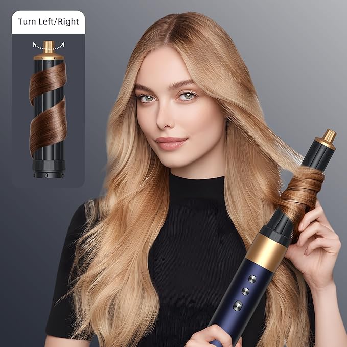Air Styler Hair Dryer Brush,Multi-Styler with Auto-Wrap Curlers,Hot Air Hair Styler & Dryer Set,Anti-Flying Warping,Ionic,Hot Shunfa,Styling Without Heat Damage,with Protective Travel Case