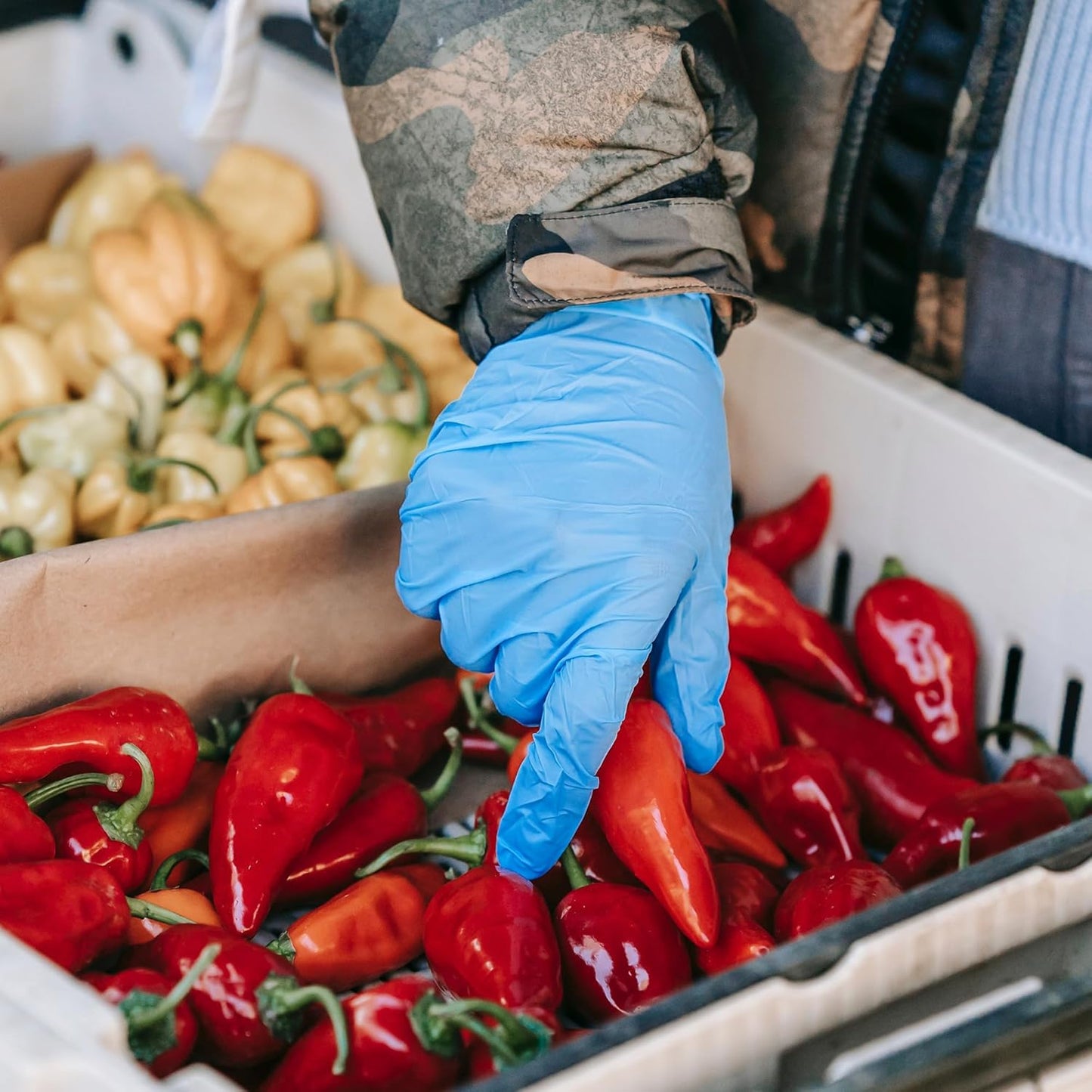 Disposable Nitrile Exam Gloves, Blue, Nitrile Gloves Disposable Latex Free, Medical Gloves, Cleaning Gloves, Food-Safe Rubber Gloves, Powder Free, Non-Sterile, 50-ct Box (X-Small)