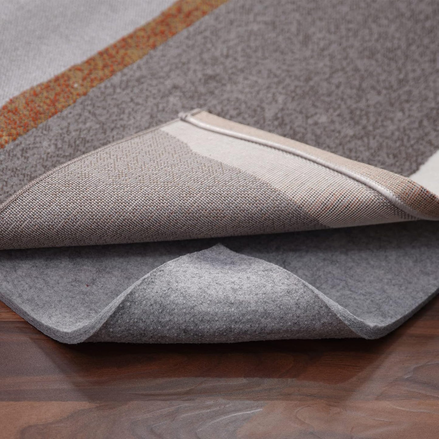Double-Sided Non Slip Rug Pad Gripper - Upgraded 8x10 Feet 1/4” Thick Dual Surface Felt Under Rug for Area Rugs and Hardwood Floors,Super Cushioned Non Skid Carpet Padding