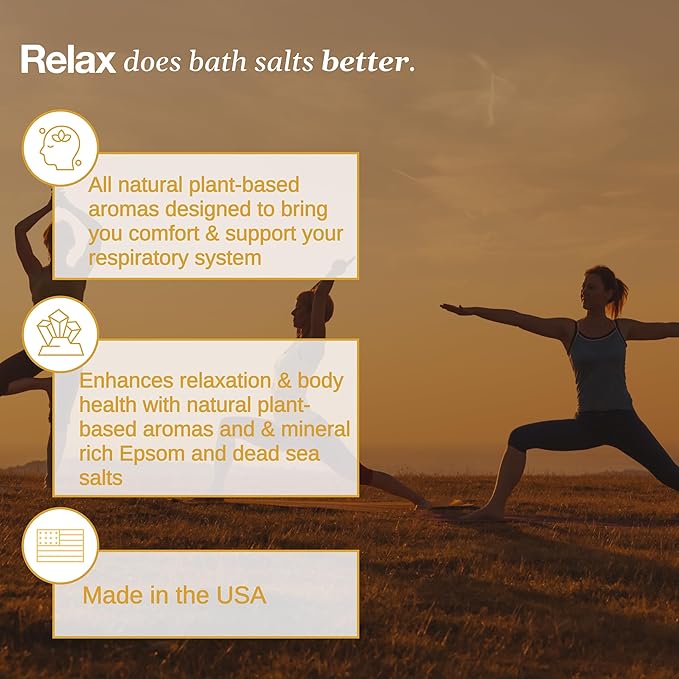 Relax Spa & Bath, Epsom & Dead Sea Salts, Aromatherapy Bath Salts for Hot Tub, Bath, or Spa, Infused with Magnesium, Detox Therapy