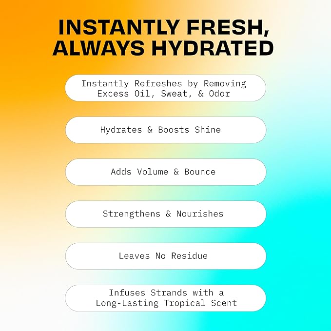 FoxyBae Coco Beach Hydrating Dry Shampoo – Waterless Biotin & Vitamin E Spray for All Hair Types – Absorbs Oil, Adds Volume & Texture – Sulfate & Paraben-Free with Beachy Coconut Scent – 7 fl oz