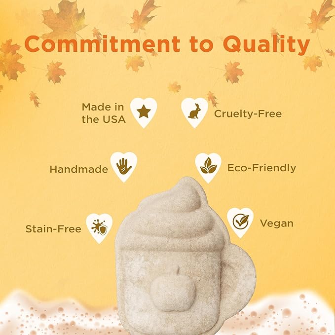 Pumpkin Spice Latte Bath Bomb for Women & Girls – Luxury Fall Bath Bombs (Giftable Packaging) - Natural & Relaxing Fall Gift - Vanilla, Cinnamon & Pumpkin Scented - Boo Basket Stuffers for Women