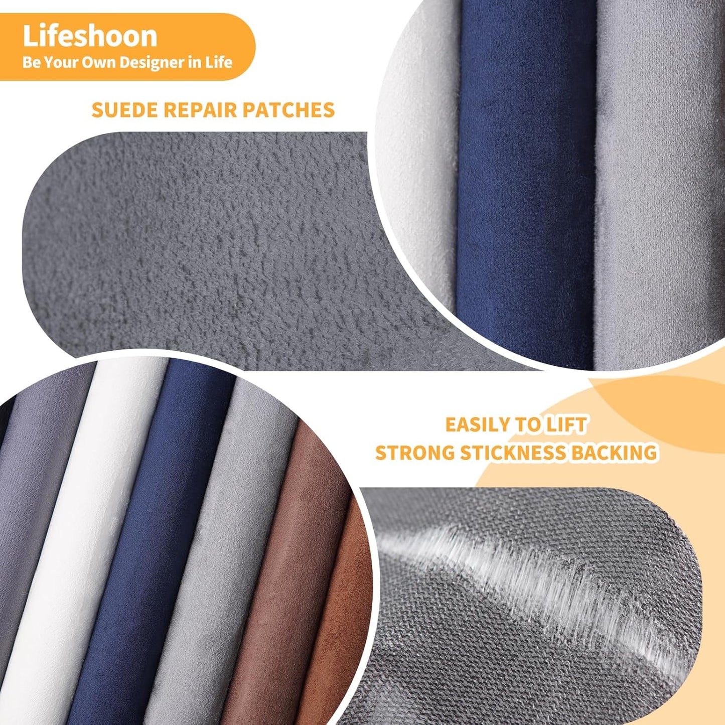 Fabric Repair Patches, 35X79 Inch Self-Adhesive Suede Patches Tape Durable, DIY Large Fabric Repair for Sofa, Couches, Furniture, Chair, Clothing （35X79 Inch, Grey）