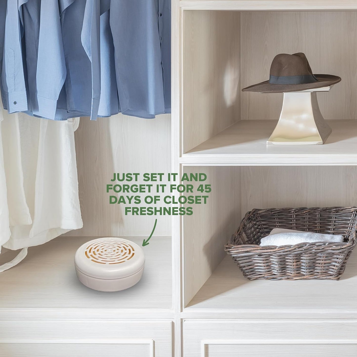 Citrus Magic For Closets Odor Absorbing Solid Air Freshener, Bamboo Rainforest, 8-Ounce, Pack of 3