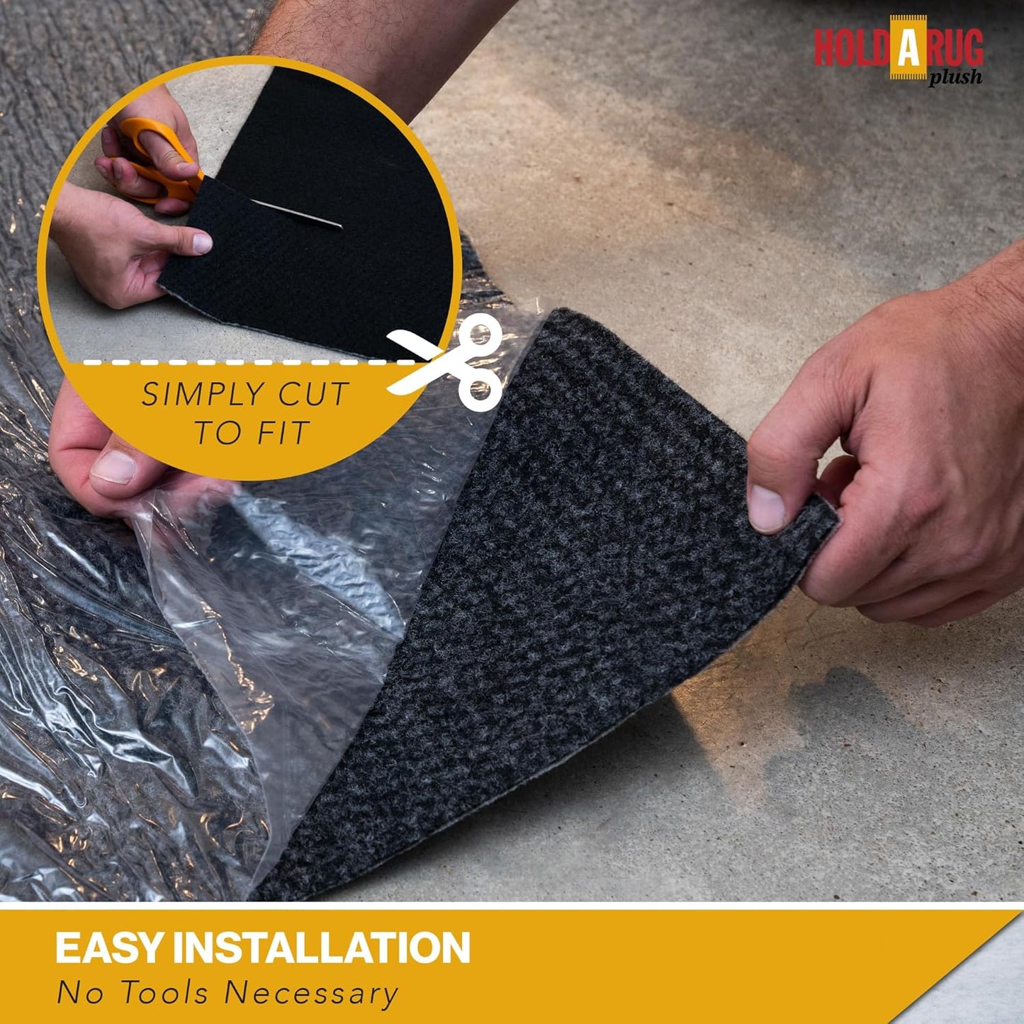 Hold-a-Rug Plush 2' x 14' Nonskid, Nonslip Rug Pad, Reversible Gripper, ¼ Thick, Safe for All Floors and Carpet, Keep Area Rugs Secure