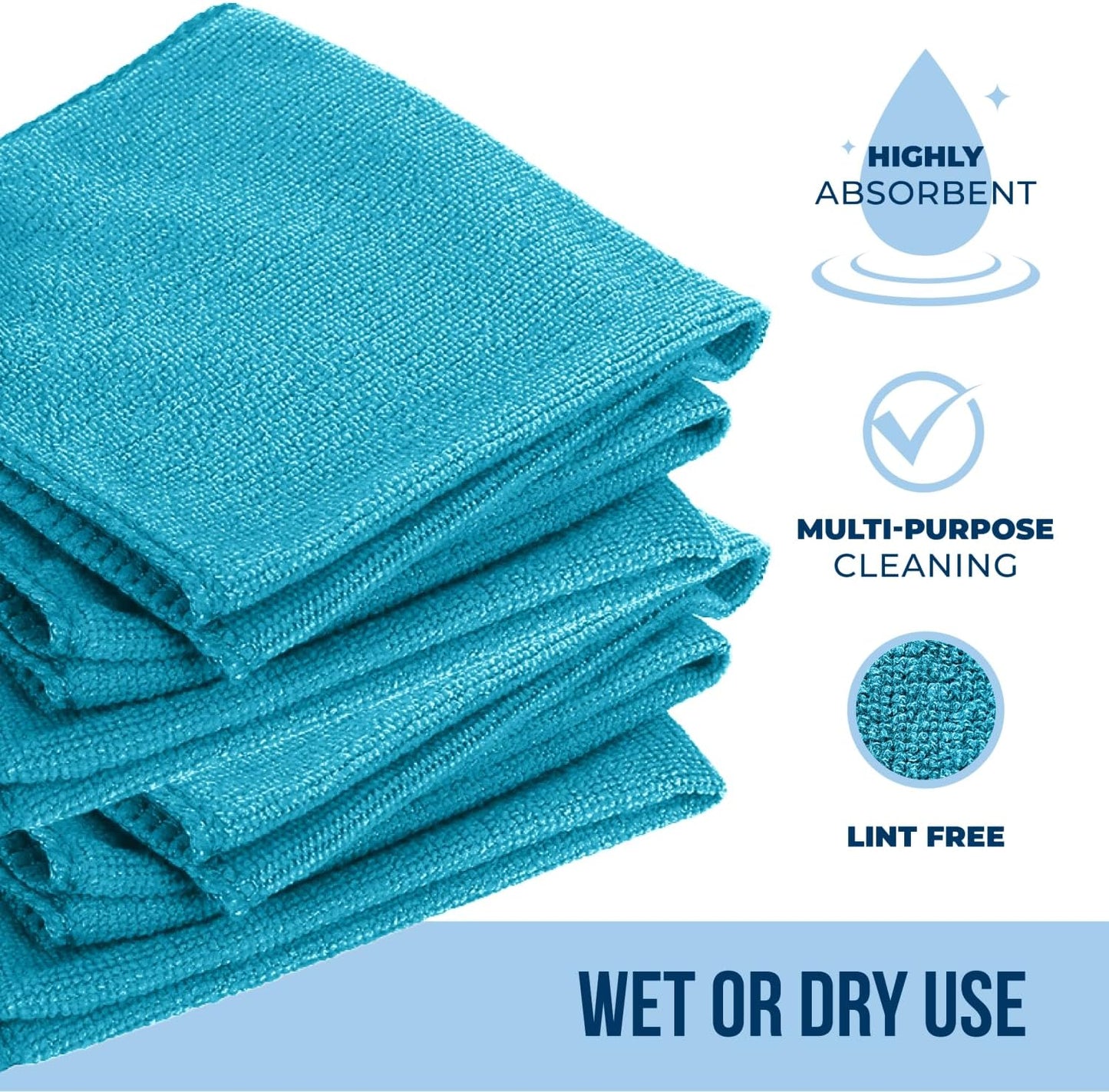 GREEN LIFESTYLE Chamois Cloth, Microfiber Cleaning Cloth 12 Pack, Borderless Towels Cleaning, Car Microfiber Towel, Drying Car Wash Towels (11.5" x 11.5", Multicolor)