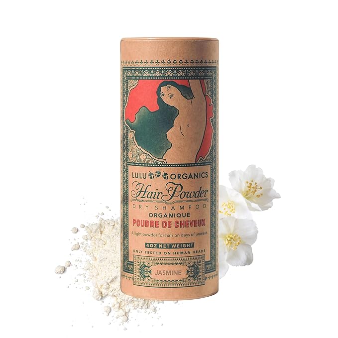 Non-aerosol Dry Shampoo Powder for Dark, Blonde and Oily Hair, All Natural Shampoo Body Powder for Women and Men, Paraben & Talc free No White Cast Synthetic Fragrance, Jasmine - 4oz