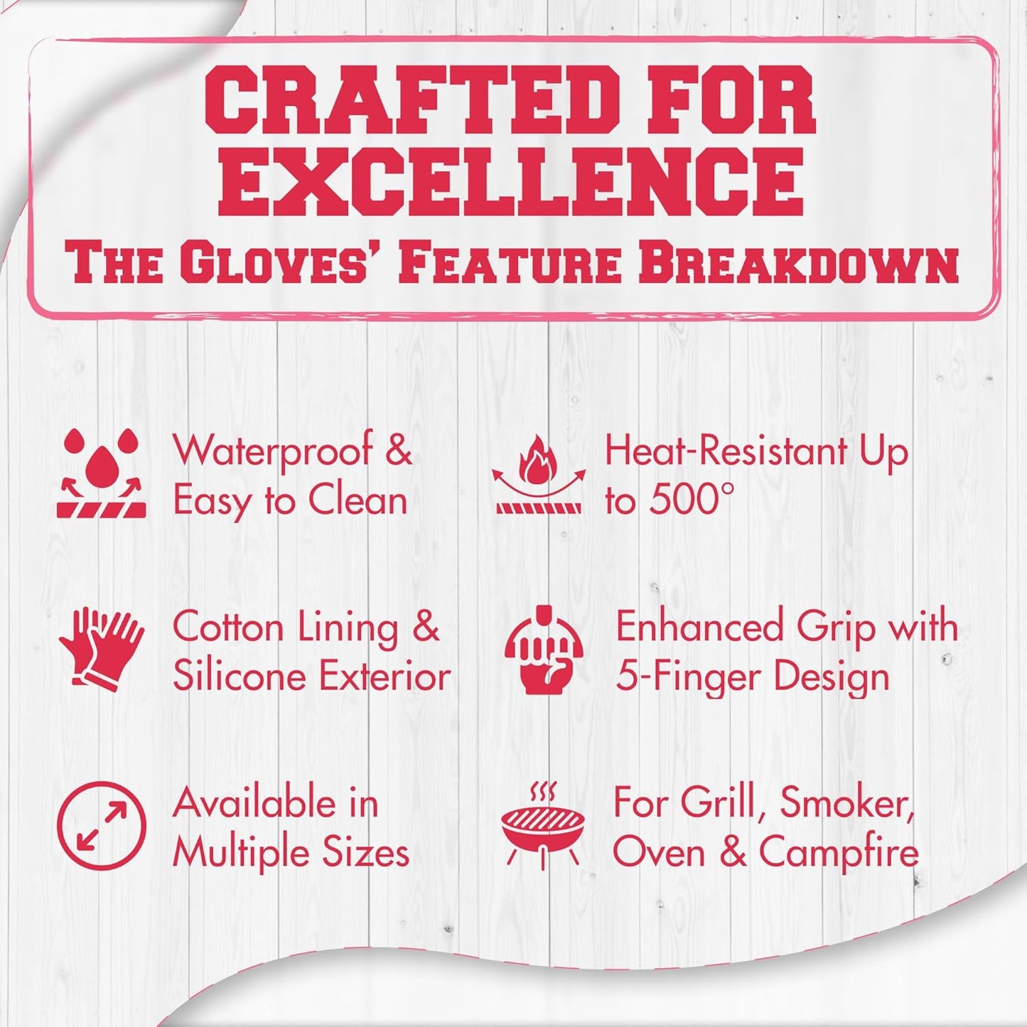 KITCHEN PERFECTION Silicone Smoker Oven Gloves For Women -Extreme Heat Resistant BBQ Gloves -Handle Hot Food Right on Your Smoker Grill Fryer|Waterproof Oven Mitts Grill Gloves |Superior Set+3 Bonuses